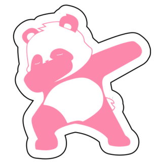 Dabbing Panda Sticker (Pink)